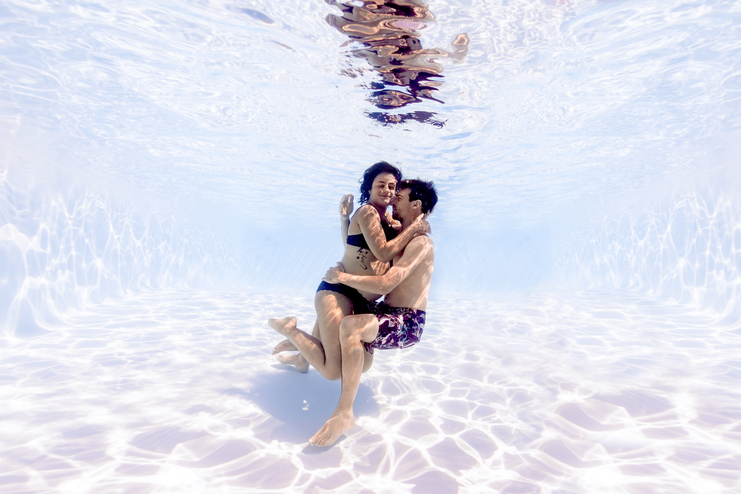 underwater aquatique couple armelle dupuis